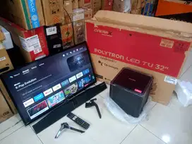 Tv Led Polytron Soundbar android 32 inc kondisi bekas masih segel