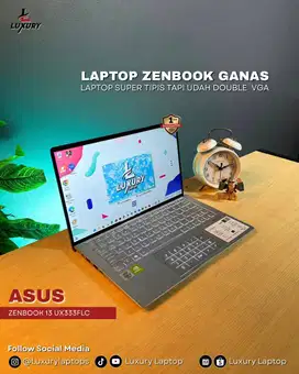 LAPTOP ASUS ZENBOOK 13 UX333FL CORE I7 NVIDIA MX250 2GB SSD RAM SECOND