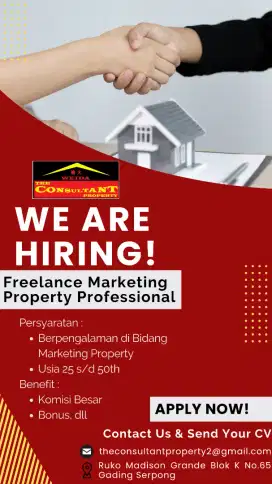 Dibuka Lowongan Property Agent