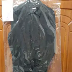 Kemeja Executive Oxford Hitam Size 16 Lengan Panjang Model Slim Fit
