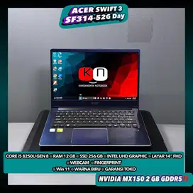 Acer Swift 3 SF314-54G Core i5 8250U Gen8 MX150 2GB Ram12GB Ssd256GB