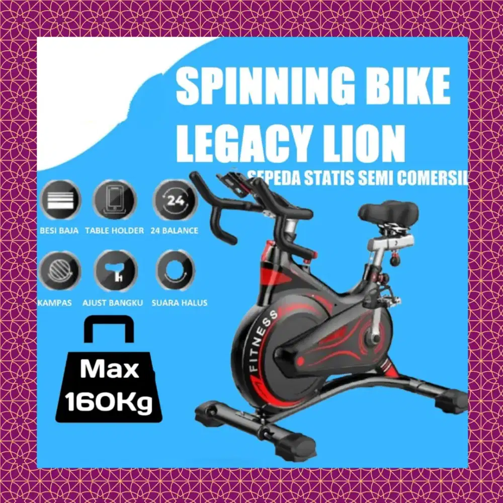 Sepeda statis Spinning Legacy Lion alat kebugaran MGE-881
