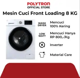 MESIN CUCI 1 TABUNG POLYTRON WONDERWASH WASHER DRYER PFL 8105H