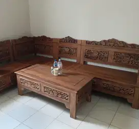 SATU SET KURSI JATI JEPARA - Nego halus