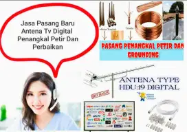 Instalasi Pasang Baru Sinyal Antena Digital 48 Channel Digital
