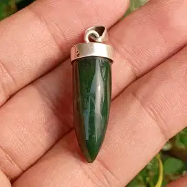 Liontin Batu Lumut Natural Moos Agate