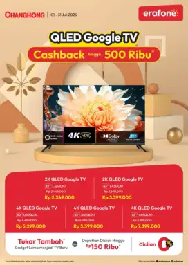 Changhong TV CASHBACK HINGGA 500RB