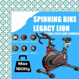 Sepeda statis Spinning Legacy Lion alat kebugaran MGE-881