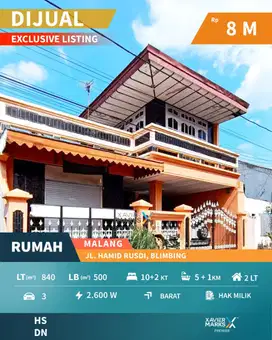 Dijual Rumah Terawat Dekat Pusat Kota di Jl Hamid Rusdi Malang