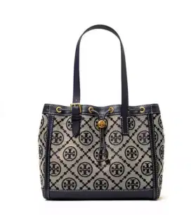 Tory Burch T Monogram Jacquard Medium Tote Bag Navy