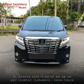 Low km 60rb Alphard G 2.5 hitam 2016 surabaya full ori bisa kredit