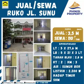 DIJUAL RUKO MURAH DI JALAN SUNU COCOK BUAT USAHA
