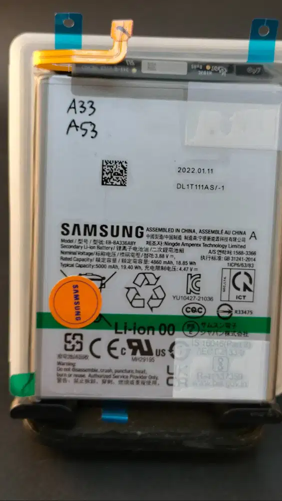 Baterai SAMSUNG A33 5G /Baterai SAMSUNG A53 5G Batery EB-BAS336ABY ORI