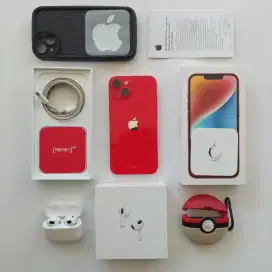 iPhone 14 128GB RED iBox Fullset + Bonus AirPods Gen 3 iBox