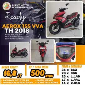 PROMO DP 500 YAMAHA AEROX 155 VVA TH 2018 MULUS CASH KREDIT BERGARANSI