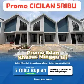 Rumah Cluster Cicilan 5ribu Promo Minggu Ini Lokasi Dekat Tol