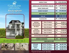 CitraLand Kairagi Manado type Buckingham
