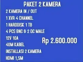 paket 2 kamera CCTV dahua