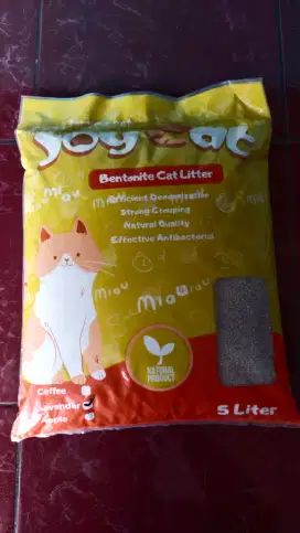 Pasir kucing Bentonite Gumpal Wangi Murah 5 Liter