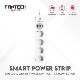 FANTECH Smart Life Smart Power Strip Colokan Stop Kontak Wifi Smart