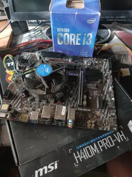 Paketan intel core i3 10100F + H410M A pro MSI