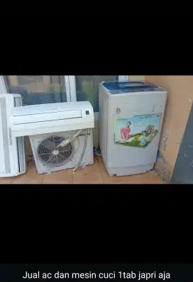 Jual.ac  setengah pk dan mesin cuci 1 tabung