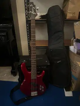 Dijual: Gitar Bass Cort Action 4 String - Red