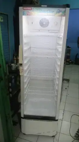 Dijual Showcase mulus siap pakai no Minus merek Polytron 231L 4rak