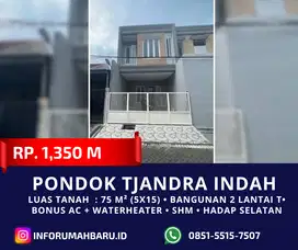 PONDOK TJANDRA 2 Lantai‼️Rumah Baru Bonus AC Row 2 Mobil