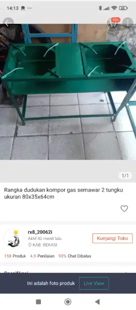 Jual dudukan kompor 2 tungku masih bagus