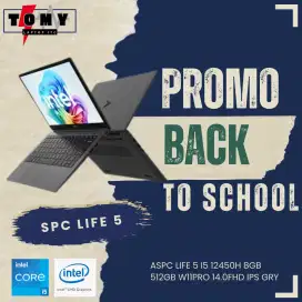 SPC LIFE 5 I5 12450H 8GB 512GB W11PRO 14.0FHD IPS GRY