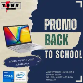 ASUS VIVOBOOK 14 A1404VA I3 1315 8GB 256GB W11+OHS+M365B 14.0FHD SLV