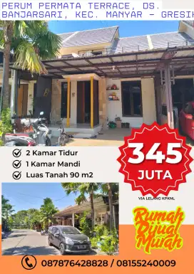 PERUM PERMATA TERRACE, DS. BANJARSARI, KEC. MANYAR GRESIK DIJUAL MURAH