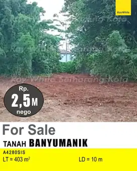 DIJUAL TANAH DI BANYUMANIK A4280