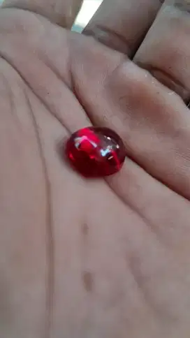 Batu cincin merah delima asli