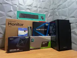PC Set Desain Intel i5 10400F 16GB/SSD 256GB GTX 1650 4GB Monitor 24