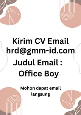 Dibutuhkan Office Boy