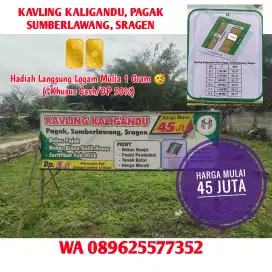 Kavling Murah!! Harga Mulai 45 Juta, SHM, Pagak, Sumberlawang, Sragen