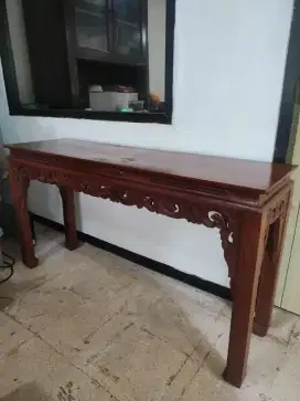 Dijual Meja Konsul Kayu Ukir Panjang – Elegan & Klasik