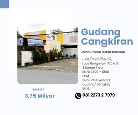 Gudang/Kantor Pinggir Jalan Bisa Untuk Usaha Dkt Terminal Cangkiran