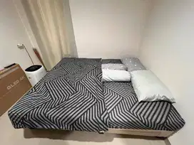 Divan laci kasur dekornata cream + kasur busa inoac sora 160 * 200
