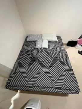 Kintakun Dluxe Nirmana sprei + Bed Cover Set 160 Queen Minimalis 6in1