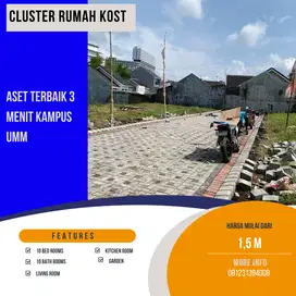 Kost Dijual Bangunan Baru 5 menit Kampus UNMUH Malang