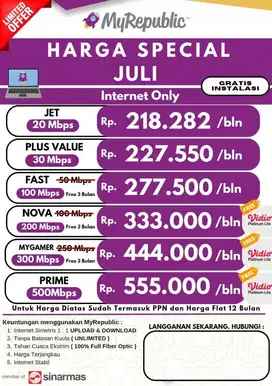 Pasang WiFi MyRepublic Murah Resmi – Internet Cepat