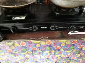 Dijual kompor gas 2 tungku merk Rinnai