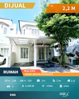 Harga BU Rumah 2 Lantai Green Orchid Selangkah dari Suhat Malang
