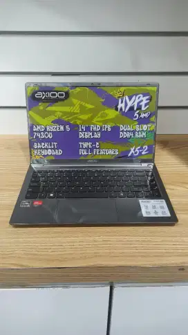 Laptop gaming murah AXIOO MYBOOK HYPE 5 AMD X5-2 8GB 256GB 14.0 FHD