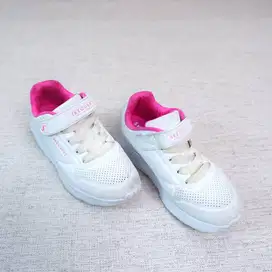 DIJUAL SEPATU SKECHERS UNO LITE GIRL'S LIFESTYLE SHOES - WHITE (SECOND