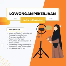 Loker Host Live Streaming Ada Mess