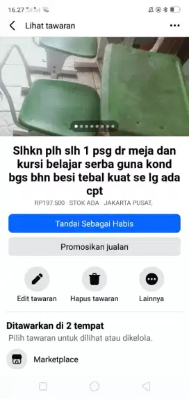 Slhkn plh slh 1 psg meja kursi belajar utk ank2 kond bgs hrg murah sj